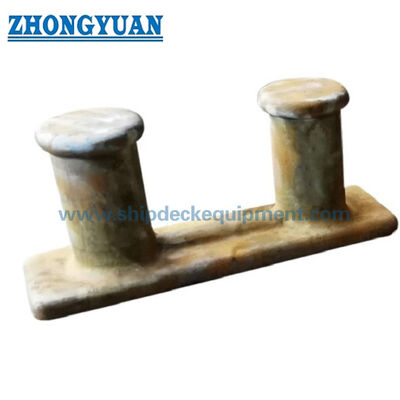 Bollard à double bitte double large pour amarrage de barges | Acier moulé ASTM A27 Grade 70-36