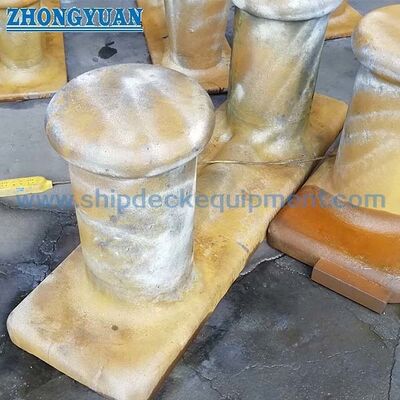 Bollard à double bitte double large pour amarrage de barges | Acier moulé ASTM A27 Grade 70-36
