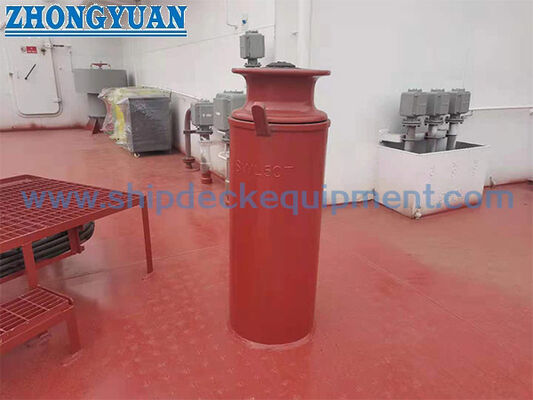 Un piédestal cylindrique à rouleaux.