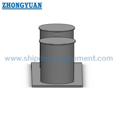 Bollard en acier double avec une base étroite. GB/T 554 équipement de remorquage de bateau de type C.