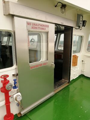 Porte coulissante Marine Outfitting de preuve en acier inoxydable de timonerie saine de pont