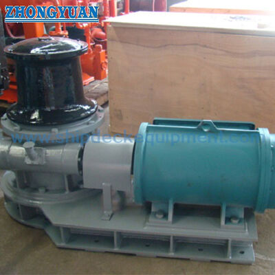Capstan d'amarrage maritime électrique avec entraînement à moteur horizontal.
