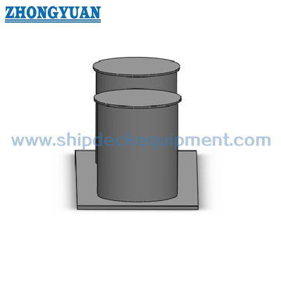 Bollard en acier double avec une base étroite. GB/T 554 équipement de remorquage de bateau de type C.