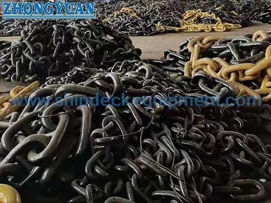 Chaîne d'ancre marine Stud-Link | Soudée par étincelage U1 U2 U3 pour l'ancrage de navire