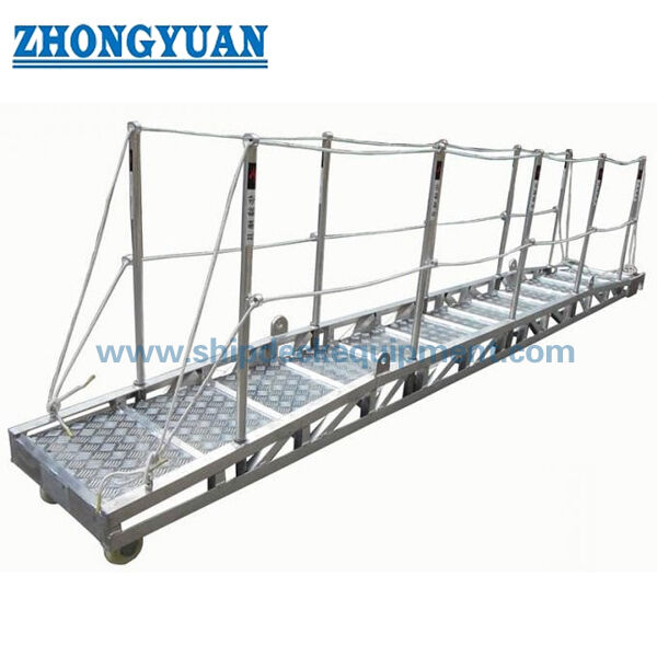 Passerelle en aluminium avec plaque de pont. ISO 7061 Type A pour l'accès du navire au rivage.